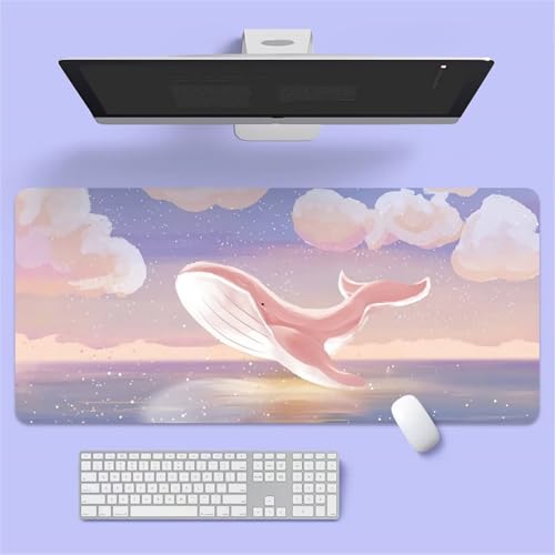 Gaming Mauspad 1200x600x2mm XXL Mauspad,Rosa Cartoon-Wal Mauspad,Mousepad mit vernähten Kanten, mit Gummi Anti Rutsch Mousepad für Home Office Arbeit Spiel Gaming Mauspad 1200x600x2mm XXL Mauspad,Rosa Cartoon-Wal Mauspad,Mousepad mit vernähten Kanten, mit Gummi Anti Rutsch Mousepad für Home Office Arbeit Spiel von Cekog