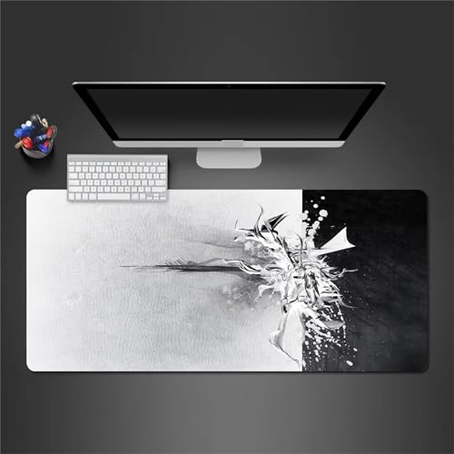 Gaming Mauspad 900x400x3mm,Schwarz und Weiß XXL Mousepad,rutschfest Tischunterlage Large Size Groß,verbessert Präzision und Geschwindigkeit,abwaschbar - für Heimbüro Maus und Tastatur von Cekog