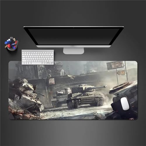 Gaming Mauspad 900x400x3mm,Welt der Panzer XXL Mousepad,rutschfest Tischunterlage Large Size Groß,verbessert Präzision und Geschwindigkeit,abwaschbar - für Heimbüro Maus und Tastatur Gaming Mauspad 900x400x3mm,Welt der Panzer XXL Mousepad,rutschfest Tischunterlage Large Size Groß,verbessert Präzision und Geschwindigkeit,abwaschbar - für Heimbüro Maus und Tastatur von Cekog
