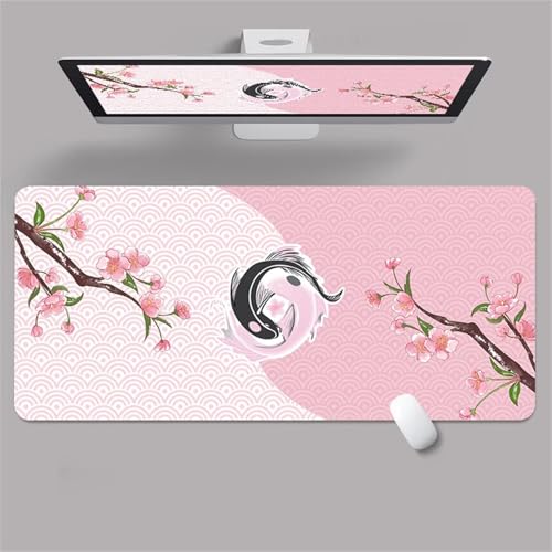 Gaming Mousepad XXL 800x300x2mm Groß Mausped,Rosa gemusterter Koi Mauspad mit Motiv,rutschfest Schreibtischunterlage,Verbessert Gaming Mauspad Präzision und Geschwindigkei,Mauspad für Büro,Zuhause Gaming Mousepad XXL 800x300x2mm Groß Mausped,Rosa gemusterter Koi Mauspad mit Motiv,rutschfest Schreibtischunterlage,Verbessert Gaming Mauspad Präzision und Geschwindigkei,Mauspad für Büro,Zuhause von Cekog