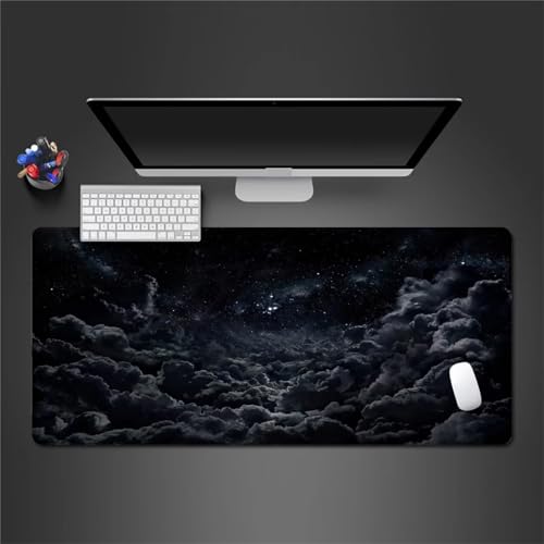 Mauspad Gaming XXL,300x700x3mm Groß Mousepad,Wasserdicht Mouse Mat Pad mit Anti-Rutsch Gummibasis,mit Genähte Kanten,Mausmatte für Computer,Laptop,Tastatur - Schwarze Wolke Sternenhimmel Mauspad Gaming XXL,300x700x3mm Groß Mousepad,Wasserdicht Mouse Mat Pad mit Anti-Rutsch Gummibasis,mit Genähte Kanten,Mausmatte für Computer,Laptop,Tastatur - Schwarze Wolke Sternenhimmel von Cekog