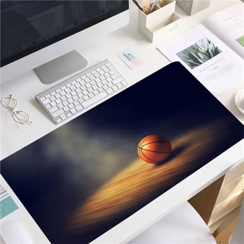 Mauspad Gaming XXL,400x600x2mm Groß Mousepad,Wasserdicht Mouse Mat Pad mit Anti-Rutsch Gummibasis,mit Genähte Kanten,Mausmatte für Computer,Laptop,Tastatur - Basketball von Cekog