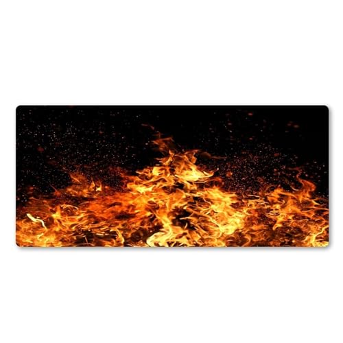 Mauspad Gaming XXL,400x600x3mm Groß Mousepad,Wasserdicht Mouse Mat Pad mit Anti-Rutsch Gummibasis,mit Genähte Kanten,Mausmatte für Computer,Laptop,Tastatur - Flamme Mauspad Gaming XXL,400x600x3mm Groß Mousepad,Wasserdicht Mouse Mat Pad mit Anti-Rutsch Gummibasis,mit Genähte Kanten,Mausmatte für Computer,Laptop,Tastatur - Flamme von Cekog