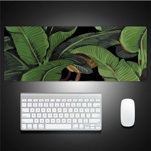 Mauspad Gaming XXL,400x700x3mm Groß Mousepad,Wasserdicht Mouse Mat Pad mit Anti-Rutsch Gummibasis,mit Genähte Kanten,Mausmatte für Computer,Laptop,Tastatur - Grünes tropisches Blatt Mauspad Gaming XXL,400x700x3mm Groß Mousepad,Wasserdicht Mouse Mat Pad mit Anti-Rutsch Gummibasis,mit Genähte Kanten,Mausmatte für Computer,Laptop,Tastatur - Grünes tropisches Blatt von Cekog