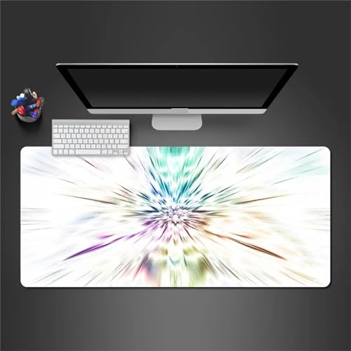 Mauspad Gaming XXL,900x400x2mm Groß Mousepad,Wasserdicht Mouse Mat Pad mit Anti-Rutsch Gummibasis,mit Genähte Kanten,Mausmatte für Computer,Laptop,Tastatur - Weiß abstrakt Mauspad Gaming XXL,900x400x2mm Groß Mousepad,Wasserdicht Mouse Mat Pad mit Anti-Rutsch Gummibasis,mit Genähte Kanten,Mausmatte für Computer,Laptop,Tastatur - Weiß abstrakt von Cekog