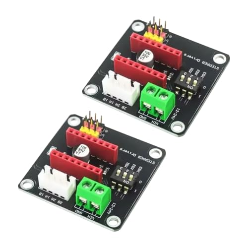 Celabie 2 Stück DRV8825 A4988 3D-Drucker 42 Schrittmotortreiber-Controller-Erweiterungsmodul für Arduin R3 Ramps1.4 DC-Motortreiber von Celabie