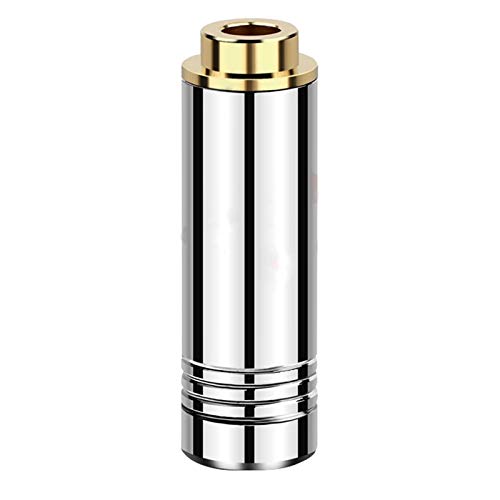 Celabie Buchse Audio Stecker Symmetrischer Stereo KopfhöRer 4,4 Mm 5 Poliger Metall Adapter Kabel Anschluss für KopfhöRer Silber von Celabie