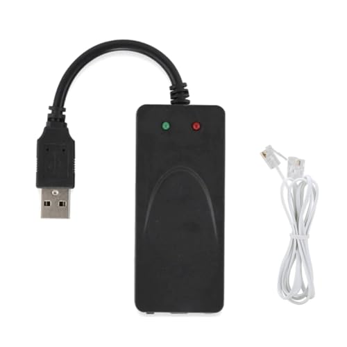 Celabie Faxmodem, USB2.0 56K Externer Modemtreiber, Stecker und Spiel-USB-Modem, Standard und Erweitert Gemäß Anleitung (Dual-Port) von Celabie