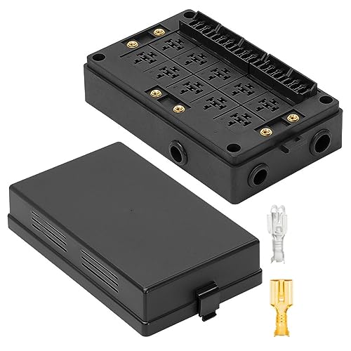 Celabie Kfz-Sicherungs-Relaiskasten Universalblock 12 V für PKW, – Relaishalter mit 10 Steckplätzen, ATC/ATO-Sicherungshalter mit 15 Steckplätzen Celabie Kfz-Sicherungs-Relaiskasten Universalblock 12 V für PKW, – Relaishalter mit 10 Steckplätzen, ATC/ATO-Sicherungshalter mit 15 Steckplätzen von Celabie