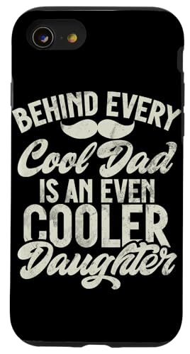 Hinter jedem coolen Papa steckt eine noch coolere Tochter Vintage Hülle für iPhone SE (2020) / 7 / 8 von Celebrate Fathers Day Gifts Dad Papa Father
