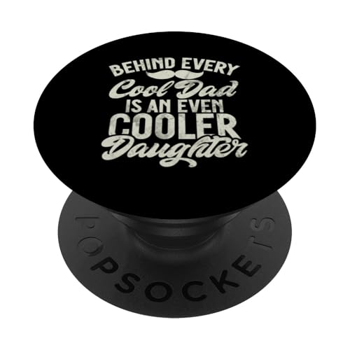 Hinter jedem coolen Papa steckt eine noch coolere Tochter Vintage PopSockets Klebender PopGrip Hinter jedem coolen Papa steckt eine noch coolere Tochter Vintage PopSockets Klebender PopGrip von Celebrate Fathers Day Gifts Dad Papa Father