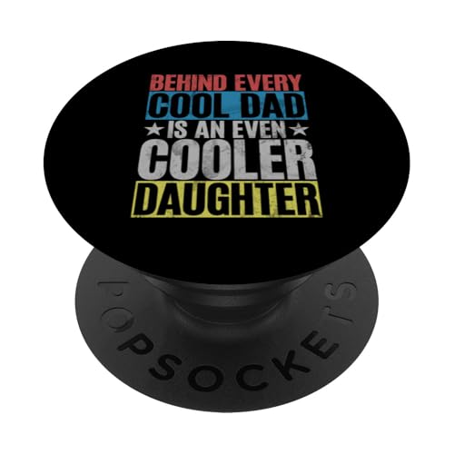Hinter jedem coolen Papa steckt eine noch coolere Tochter Vintage PopSockets Klebender PopGrip Hinter jedem coolen Papa steckt eine noch coolere Tochter Vintage PopSockets Klebender PopGrip von Celebrate Fathers Day Gifts Dad Papa Father