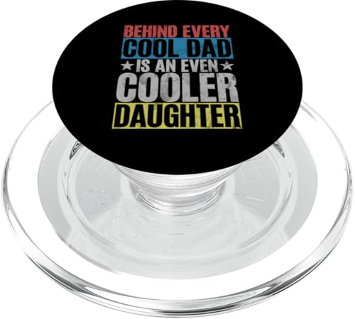 Hinter jedem coolen Papa steckt eine noch coolere Tochter Vintage PopSockets PopGrip für MagSafe Hinter jedem coolen Papa steckt eine noch coolere Tochter Vintage PopSockets PopGrip für MagSafe von Celebrate Fathers Day Gifts Dad Papa Father
