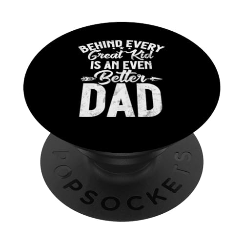 Hinter jedem tollen Kind ist ein noch besserer Vater Vatertag PopSockets Klebender PopGrip Hinter jedem tollen Kind ist ein noch besserer Vater Vatertag PopSockets Klebender PopGrip von Celebrate Fathers Day Gifts Dad Papa Father