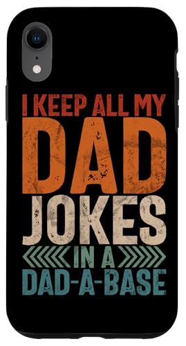 I Keep All My Dad Witze In A Dad A Base Retro-Vatertag Hülle für iPhone XR I Keep All My Dad Witze In A Dad A Base Retro-Vatertag Hülle für iPhone XR von Celebrate Fathers Day Gifts Dad Papa Father