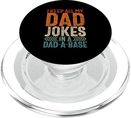 I Keep All My Dad Witze In A Dad A Base Retro-Vatertag PopSockets PopGrip für MagSafe I Keep All My Dad Witze In A Dad A Base Retro-Vatertag PopSockets PopGrip für MagSafe von Celebrate Fathers Day Gifts Dad Papa Father