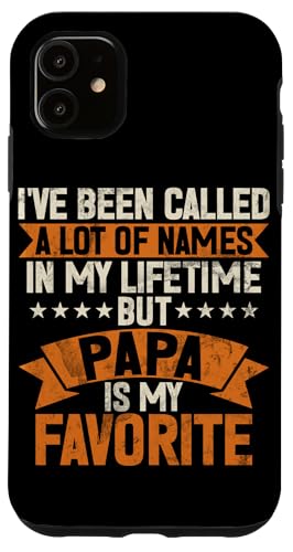Papa Is My Favorite Name Vatertag Vintage Eltern Sohn Hülle für iPhone 11 von Celebrate Fathers Day Gifts Dad Papa Father