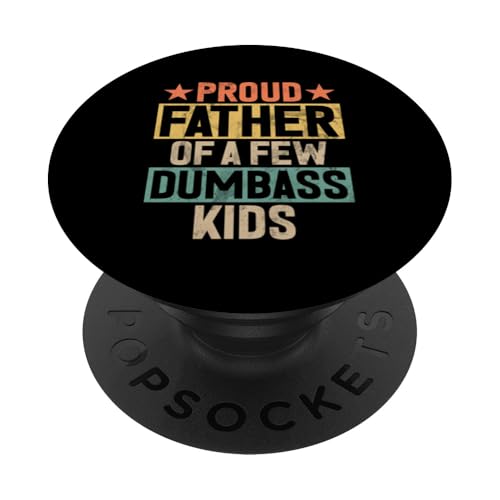 Stolzer Vater einiger dummer Kinder, Vintage-Vatertag PopSockets Klebender PopGrip Stolzer Vater einiger dummer Kinder, Vintage-Vatertag PopSockets Klebender PopGrip von Celebrate Fathers Day Gifts Dad Papa Father