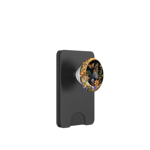 Himmlischer Schmetterlingsmond Schwarz PopSockets PopWallet für MagSafe Himmlischer Schmetterlingsmond Schwarz PopSockets PopWallet für MagSafe von Celestial Boho Accessoires
