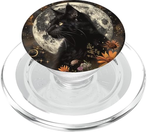 Katze Celestial Boho Halbmond Schwarz PopSockets PopGrip für MagSafe Katze Celestial Boho Halbmond Schwarz PopSockets PopGrip für MagSafe von Celestial Boho Accessoires
