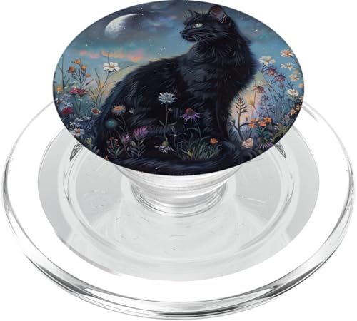Katze Celestial Boho Halbmond Schwarz PopSockets PopGrip für MagSafe Katze Celestial Boho Halbmond Schwarz PopSockets PopGrip für MagSafe von Celestial Boho Accessoires