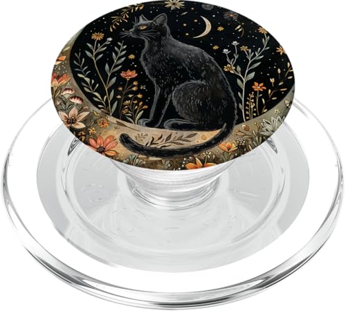 Katze Celestial Boho Halbmond Schwarz PopSockets PopGrip für MagSafe Katze Celestial Boho Halbmond Schwarz PopSockets PopGrip für MagSafe von Celestial Boho Accessoires