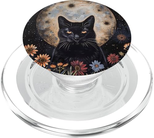 Katze Celestial Boho Halbmond Schwarz PopSockets PopGrip für MagSafe Katze Celestial Boho Halbmond Schwarz PopSockets PopGrip für MagSafe von Celestial Boho Accessoires