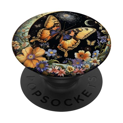 Monarch Butterfly Celestial Schwarz PopSockets Klebender PopGrip von Celestial Boho Accessoires