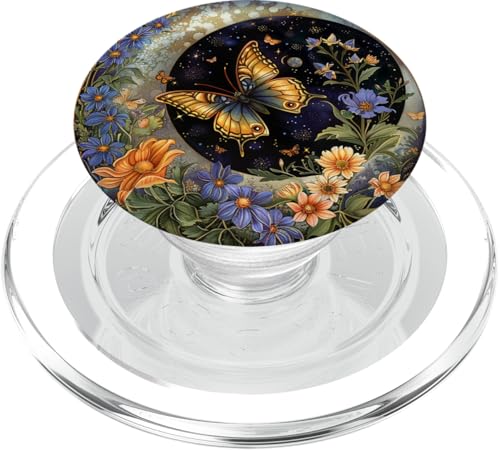 Monarch Butterfly Celestial Schwarz PopSockets PopGrip für MagSafe Monarch Butterfly Celestial Schwarz PopSockets PopGrip für MagSafe von Celestial Boho Accessoires