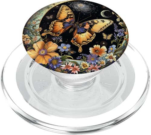 Monarch Butterfly Celestial Schwarz PopSockets PopGrip für MagSafe Monarch Butterfly Celestial Schwarz PopSockets PopGrip für MagSafe von Celestial Boho Accessoires