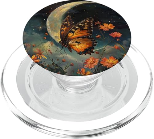 Monarch Butterfly Celestial Schwarz PopSockets PopGrip für MagSafe Monarch Butterfly Celestial Schwarz PopSockets PopGrip für MagSafe von Celestial Boho Accessoires