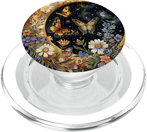 Monarch Butterfly Celestial Schwarz PopSockets PopGrip für MagSafe Monarch Butterfly Celestial Schwarz PopSockets PopGrip für MagSafe von Celestial Boho Accessoires