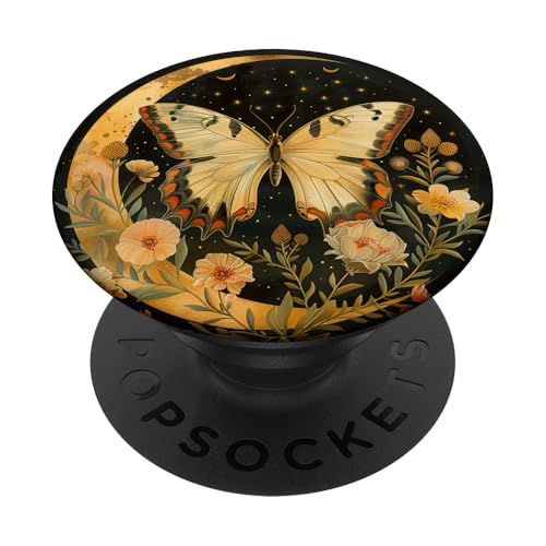 Mond, Himmelsfalter, Wildblume PopSockets Klebender PopGrip von Celestial Boho Accessoires