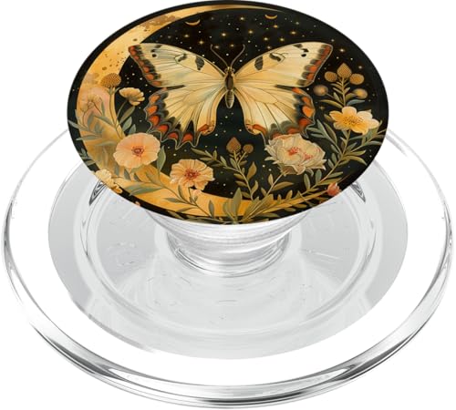 Mond, Himmelsfalter, Wildblume PopSockets PopGrip für MagSafe von Celestial Boho Accessoires