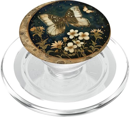Mond, Himmelsfalter, Wildblume PopSockets PopGrip für MagSafe von Celestial Boho Accessoires
