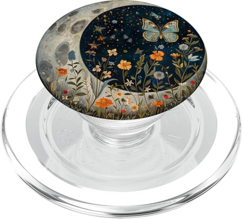 Mond, Himmelsfalter, Wildblume PopSockets PopGrip für MagSafe Mond, Himmelsfalter, Wildblume PopSockets PopGrip für MagSafe von Celestial Boho Accessoires