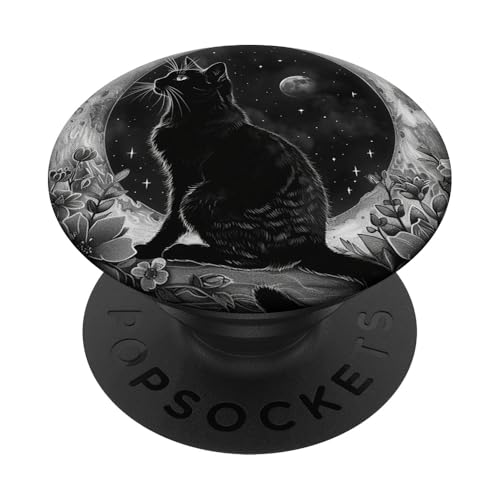 Moon Celestial Wildblumen Katze PopSockets Klebender PopGrip Moon Celestial Wildblumen Katze PopSockets Klebender PopGrip von Celestial Boho Accessoires