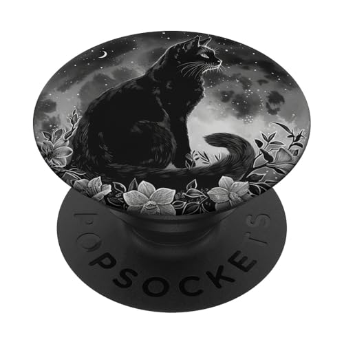 Moon Celestial Wildblumen Katze PopSockets Klebender PopGrip Moon Celestial Wildblumen Katze PopSockets Klebender PopGrip von Celestial Boho Accessoires