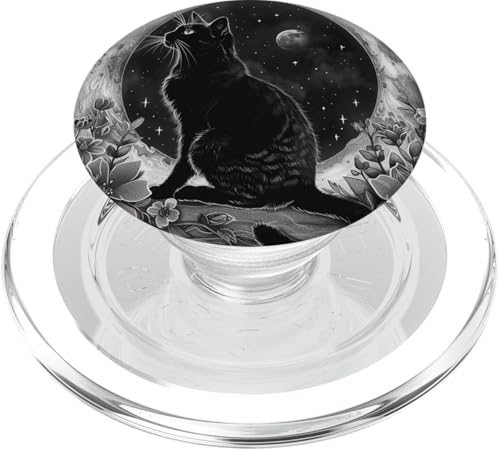Moon Celestial Wildblumen Katze PopSockets PopGrip für MagSafe Moon Celestial Wildblumen Katze PopSockets PopGrip für MagSafe von Celestial Boho Accessoires