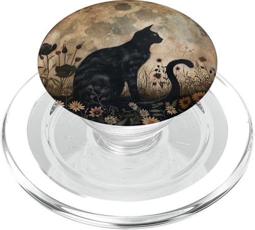Moon Celestial Wildblumen Katze PopSockets PopGrip für MagSafe Moon Celestial Wildblumen Katze PopSockets PopGrip für MagSafe von Celestial Boho Accessoires