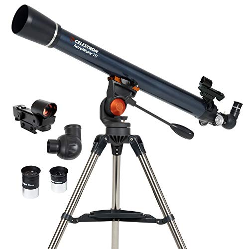 Celestron 21061 AstroMaster 70AZ Refraktorteleskop, dunkelblau von Celestron