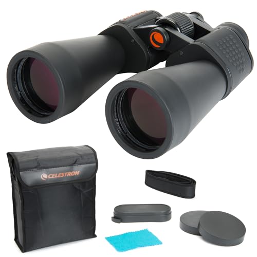 Celestron 71007 SkyMaster 12 x 60 mm Porroprismenfernglas mit mehrfach vergütete Linse, BaK-4 Prismenlinse und Etui, Schwarz von Celestron