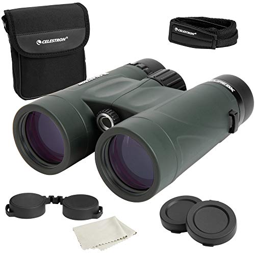 Celestron 71332 Nature DX 8 x 42 mm Ferngläser mit mehrfach vergütete Linse, BaK-4 Prismenlinse und Etui, Grün von Celestron