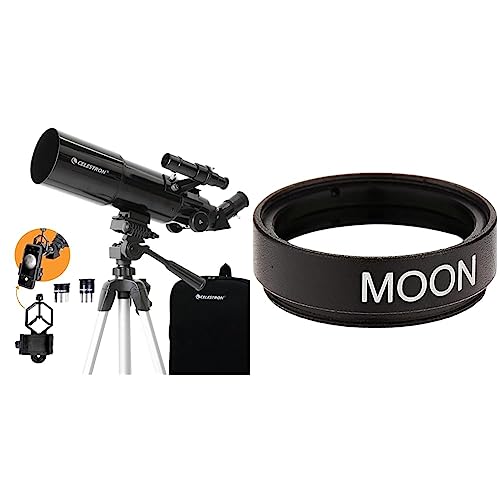 Celestron - 80 mm Reisefernrohr – Tragbares Refraktor-Teleskop & 94119-A 1,25'' Mondfilter Celestron - 80 mm Reisefernrohr – Tragbares Refraktor-Teleskop & 94119-A 1,25'' Mondfilter von Celestron