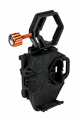 Celestron 81036 NexGO universeller Zweiachsen-Smartphone-Adapter zum Digiscoping und Astroimaging – Verbindet Ihre Smartphone-Kamera mit einer optischen Linse, um Bilder und Videos zu erfassen, Schwarz von Celestron