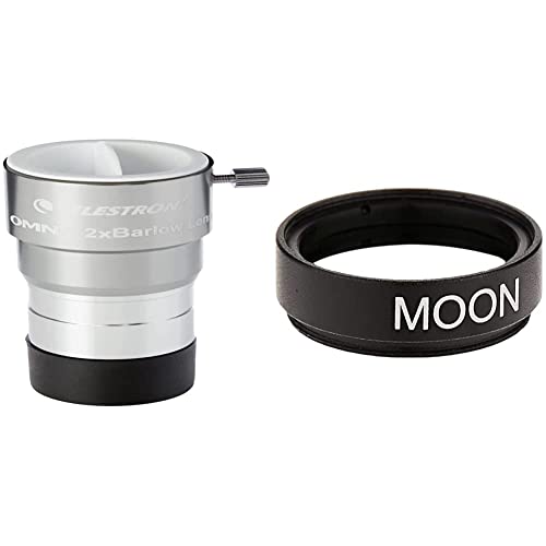 Celestron 93326 2 x 1,25'' Omni Barlowlinse & Celestron 94119-A 1,25'' Mondfilter von Celestron
