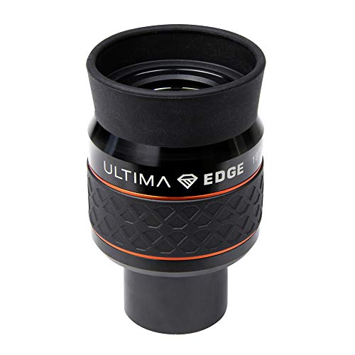 Celestron 93452 Ultima Edge 18 mm Parfokales Ultra-Flachfeld-Okular für 1,25 Zoll Fokussierer – Gestochen scharfe Sicht, voll vergütete Linsen, geformter Gummigriff, Schwarz von Celestron