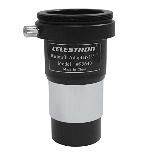 Celestron 93640 1,25-Zoll universeller Barlow- und T-Adapter, Silber/schwarz Celestron 93640 1,25-Zoll universeller Barlow- und T-Adapter, Silber/schwarz von Celestron