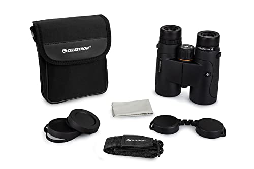 Celestron 72323 Nature DX 10x42 Fernglas für Natur- und Vogelbeobachtungen, vollvergüter mit BaK-4-Prismen, gummiarmiert, anlaufgeschützt und wasserdicht von Celestron
