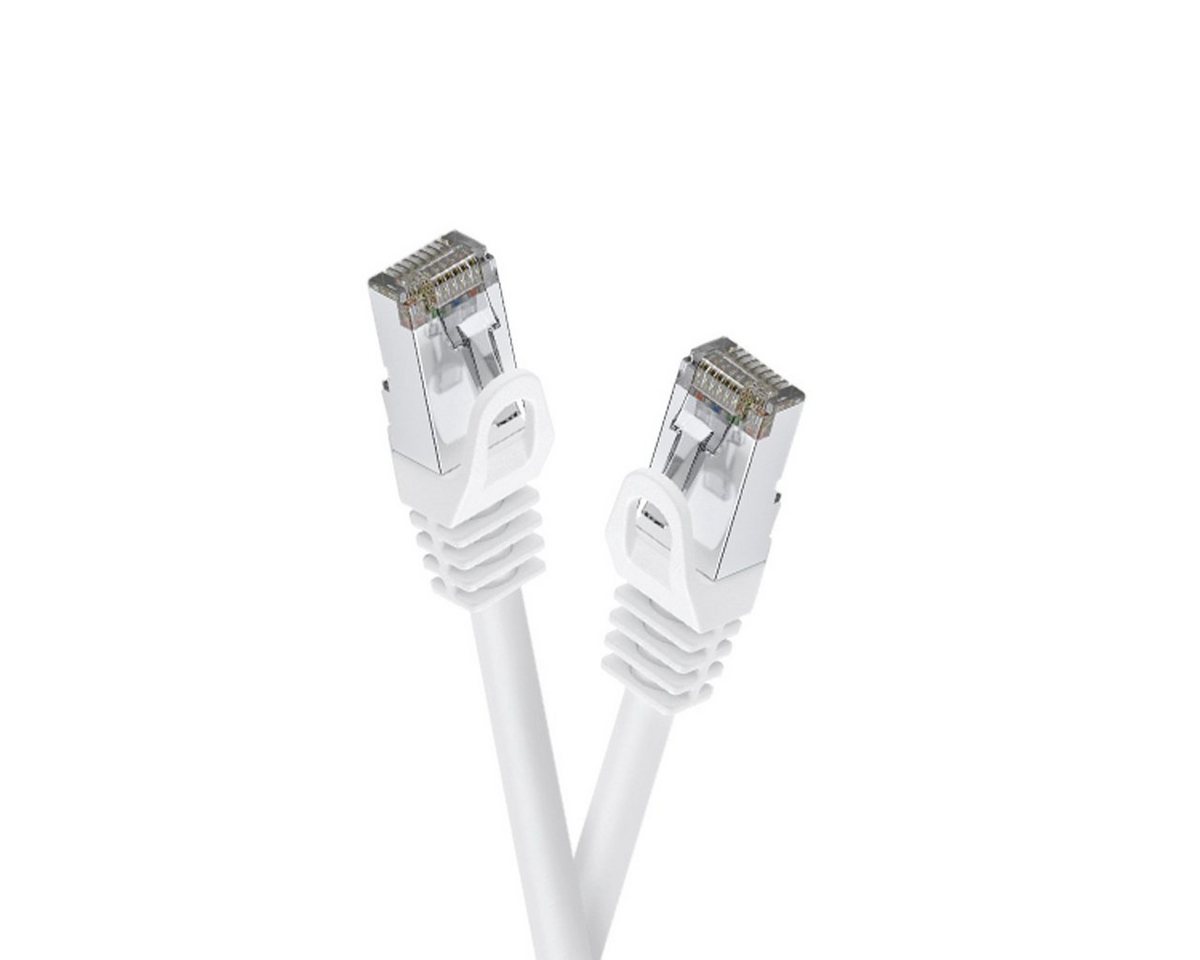 Celexon CAT 6A Patchkabel - S/FTP LAN-Kabel, (100 cm), 1,0m, weiß von Celexon
